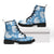 Blue Aloha Hawaii Leather Boots Monstera Hibiscus Plumeria Seamless Vibes - Polynesian Pride