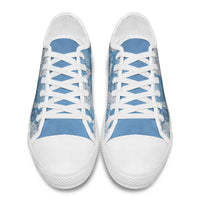 Blue Aloha Hawaii Low Top Shoes Monstera Hibiscus Plumeria Seamless Vibes - Polynesian Pride