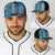 Blue Aotearoa Kowhaiwhai Pattern Baseball Net Cap NZ Maori Quilt Style - Polynesian Pride