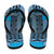 Blue Aotearoa Kowhaiwhai Pattern Flip Flops NZ Maori Quilt Style - Polynesian Pride