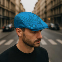 Blue Gradient Polynesia Jeff Hat Hawaiian Tribal Hammerhead Shark Tattoo - Polynesian Pride