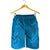 Blue Gradient Polynesia Shorts for Men Hawaiian Tribal Hammerhead Shark Tattoo - Polynesian Pride