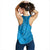 Blue Gradient Polynesia Women Racerback Tank Hawaiian Tribal Hammerhead Shark Tattoo - Polynesian Pride