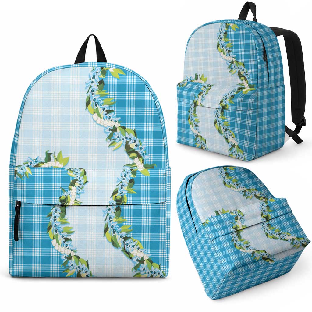 Blue Hawaii Palaka Backpack Maile Pikake Honohono Orchid Lei LT05 - Polynesian Pride