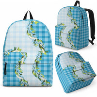 Blue Hawaii Palaka Backpack Maile Pikake Honohono Orchid Lei LT05 - Polynesian Pride