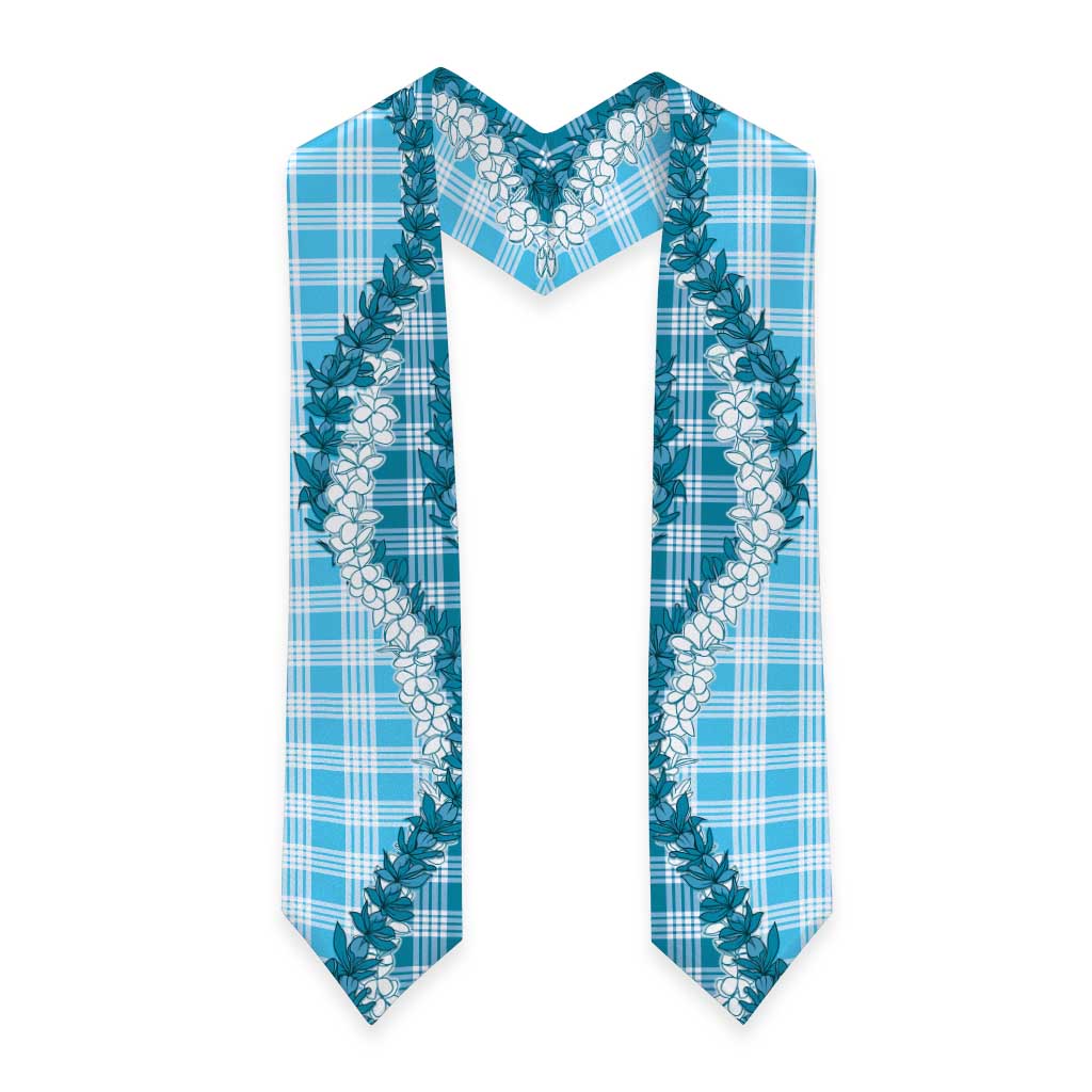 Blue Hawaii Palaka Graduation Stole Hawaiian Honohono Lei
