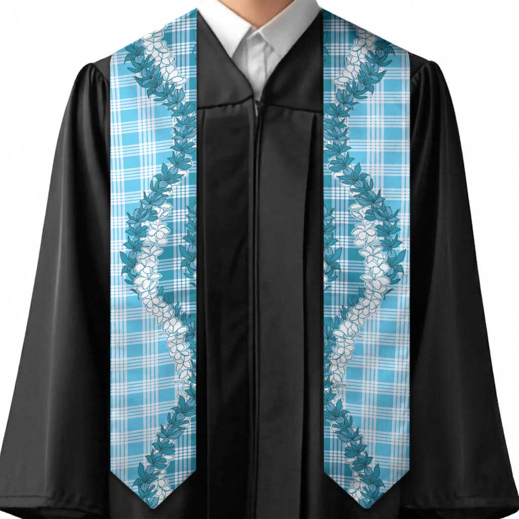 Blue Hawaii Palaka Graduation Stole Hawaiian Honohono Lei