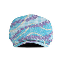 Blue Hawaii Palaka Honohono Pikake Jeff Hat Hawaiian Orchid Lei Polynesian Pattern - Polynesian Pride