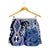 Blue New Zealand Shorts for Women Aotearoa Kowhaiwhai Mix Taniko Art