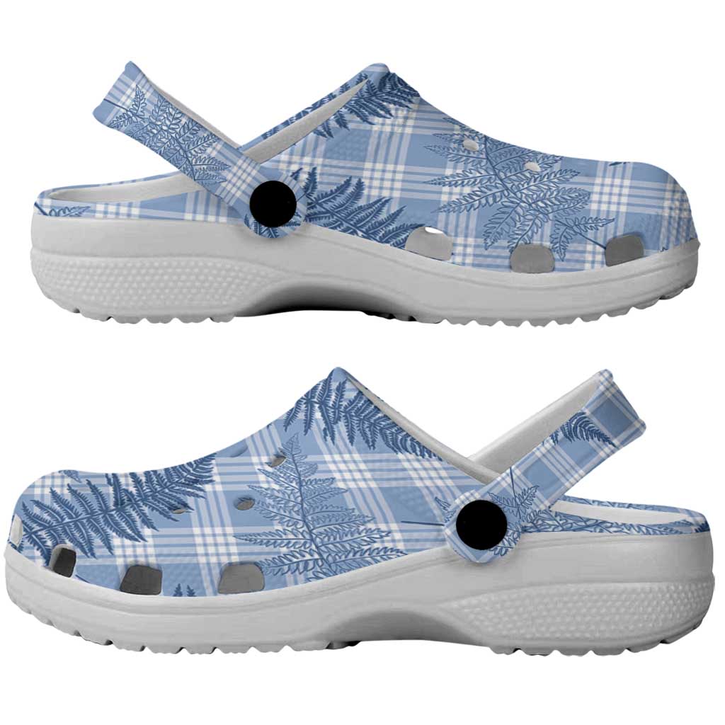 Blue Palaka Hawaii Palapalai Clogs Shoes Hawaiian Fern