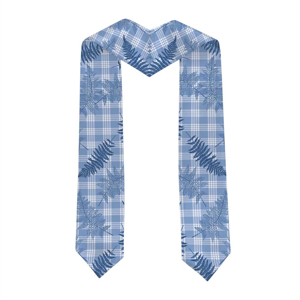 Blue Palaka Hawaii Palapalai Graduation Stole Hawaiian Fern
