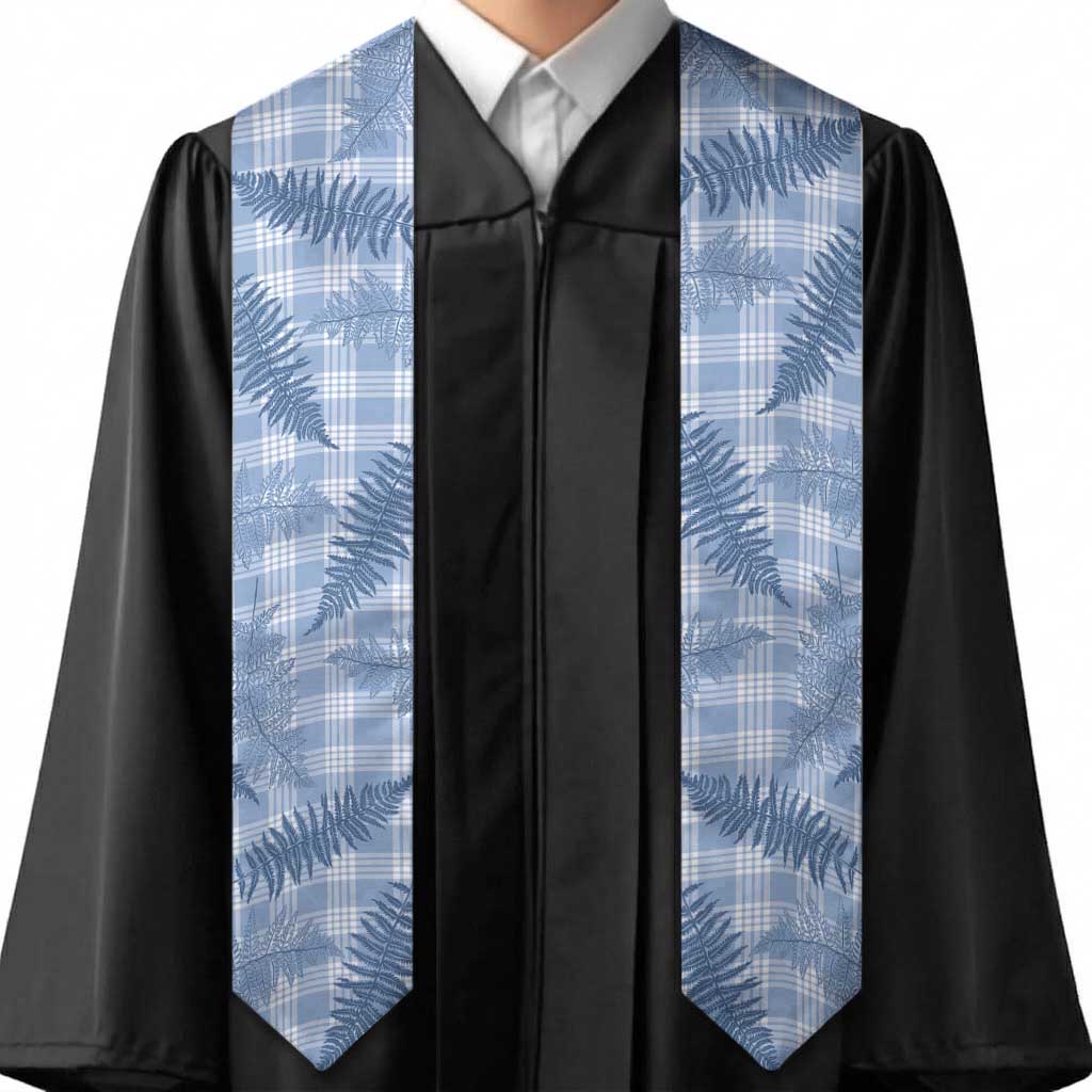 Blue Palaka Hawaii Palapalai Graduation Stole Hawaiian Fern