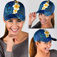 Blue Polynesia Classic Cap Plumeria Tropical Leaves With Galaxy Polynesian Art LT14