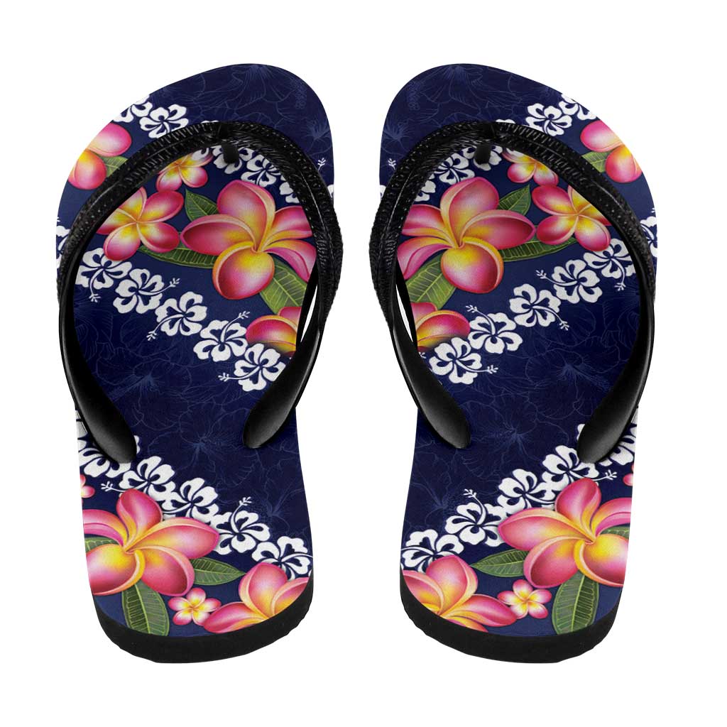 Blue Polynesia Flip Flops Plumeria Hibiscus Tropical Vibes - Polynesian Pride