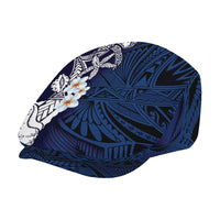 Blue Samoa Tattoo Jeff Hat Plumeria Samoan Ocean Tatau Pattern - Polynesian Pride