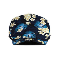 Blue Tropical Hawaii Jeff Hat Seamless Monstera Plumeria Hawaiian Pattern - Polynesian Pride