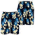 Blue Tropical Hawaii Shorts for Men Seamless Monstera Plumeria Hawaiian Pattern - Polynesian Pride
