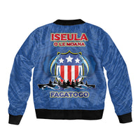 American Samoa Bomber Jacket Iseula o le Moana of Fagatogo Pride Blue Color LT03