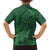 Polynesian Tribal Green Family Matching Off Shoulder Maxi Dress and Hawaiian Shirt Turtle Tattoo LT05