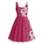 Breast Cancer Awareness Maori Midi Dress Koru Kowhaiwhai - Polynesian Pride