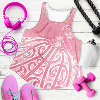 Breast Cancer Awareness Maori Women Racerback Tank Kia Kaha Kia Maia Kia Manawanui - Polynesian Pride