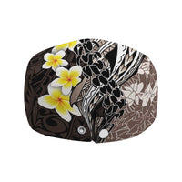 Brown and Black Hawaii Shark Tattoo Jeff Hat Puakenikeni Lei Plumeria Polynesian Pattern - Polynesian Pride