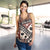 Brown Bula Fiji Women Racerback Tank Unique Masi Tapa Pattern - Polynesian Pride