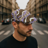 Brown Hawaii Palaka Honohono Pikake Jeff Hat Hawaiian Orchid Lei Polynesian Pattern - Polynesian Pride