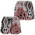 Brown New Zealand Shorts for Women Aotearoa Kowhaiwhai Mix Taniko Art