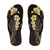 Brown Polynesia Flip Flops Plumeria Tropical Leaves Galaxy Polynesian Art - Polynesian Pride