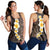 Brown Polynesia Women Racerback Tank Plumeria Tropical Leaves With Galaxy Polynesian Art - Polynesian Pride