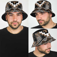 Brown Taniko Aotearoa Bucket Hat Niho Taniwha Mix Poutama LT14