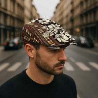 Bula Fiji Masi Jeff Hat Tapa Tropical Hibiscus Half Stylized - Polynesian Pride