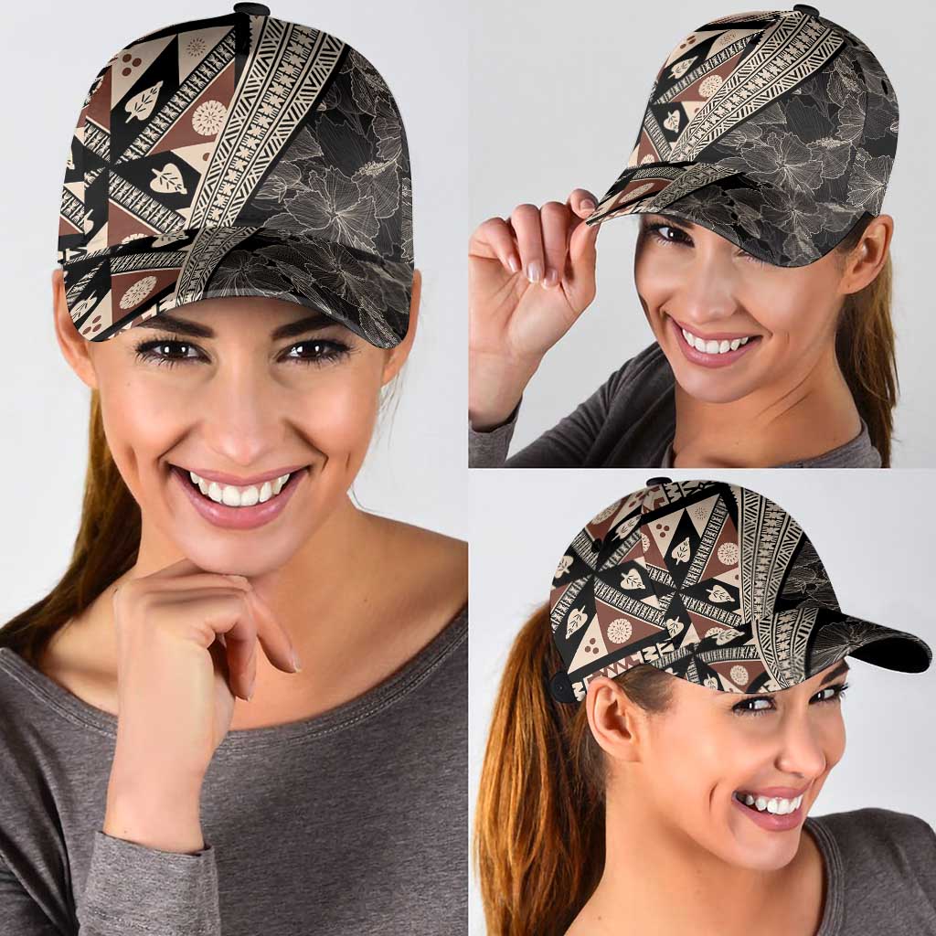 Bula Hibiscus Festival Classic Cap Fijian Masi Pattern Half Style LT03