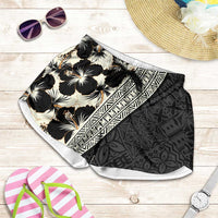 Bula Hibiscus Festival Shorts for Women Tapa Pattern Half Style - Polynesian Pride