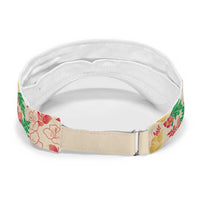 Colorful Aloha Hawaii Hibiscus Orchid Seamless Sun Visor Cap