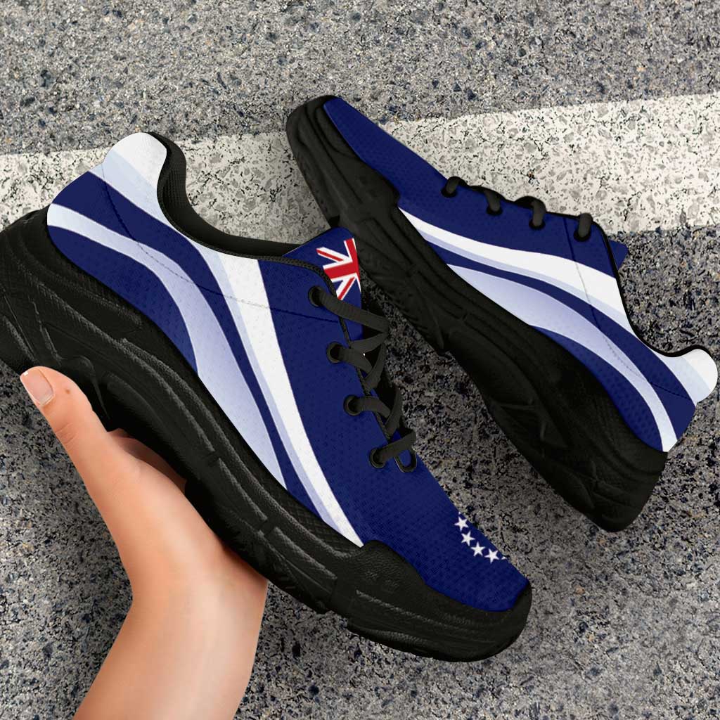Cook Islands Chunky Sneakers Flag-Inspired Curve Style