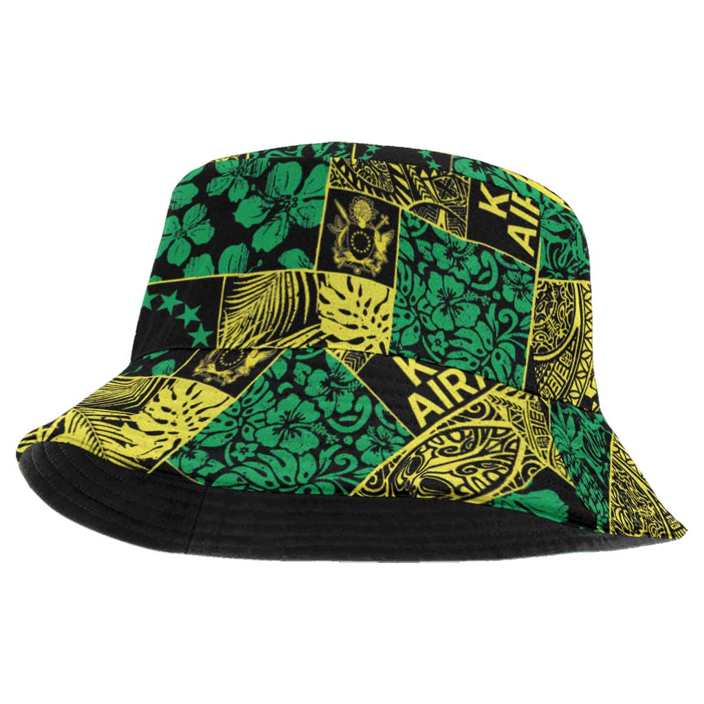 Cook Islands Mere Kiritimiti Bucket Hat Pacific Patchwork Xmas Vibes - Polynesian Pride
