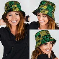 Cook Islands Mere Kiritimiti Bucket Hat Pacific Patchwork Xmas Vibes - Polynesian Pride