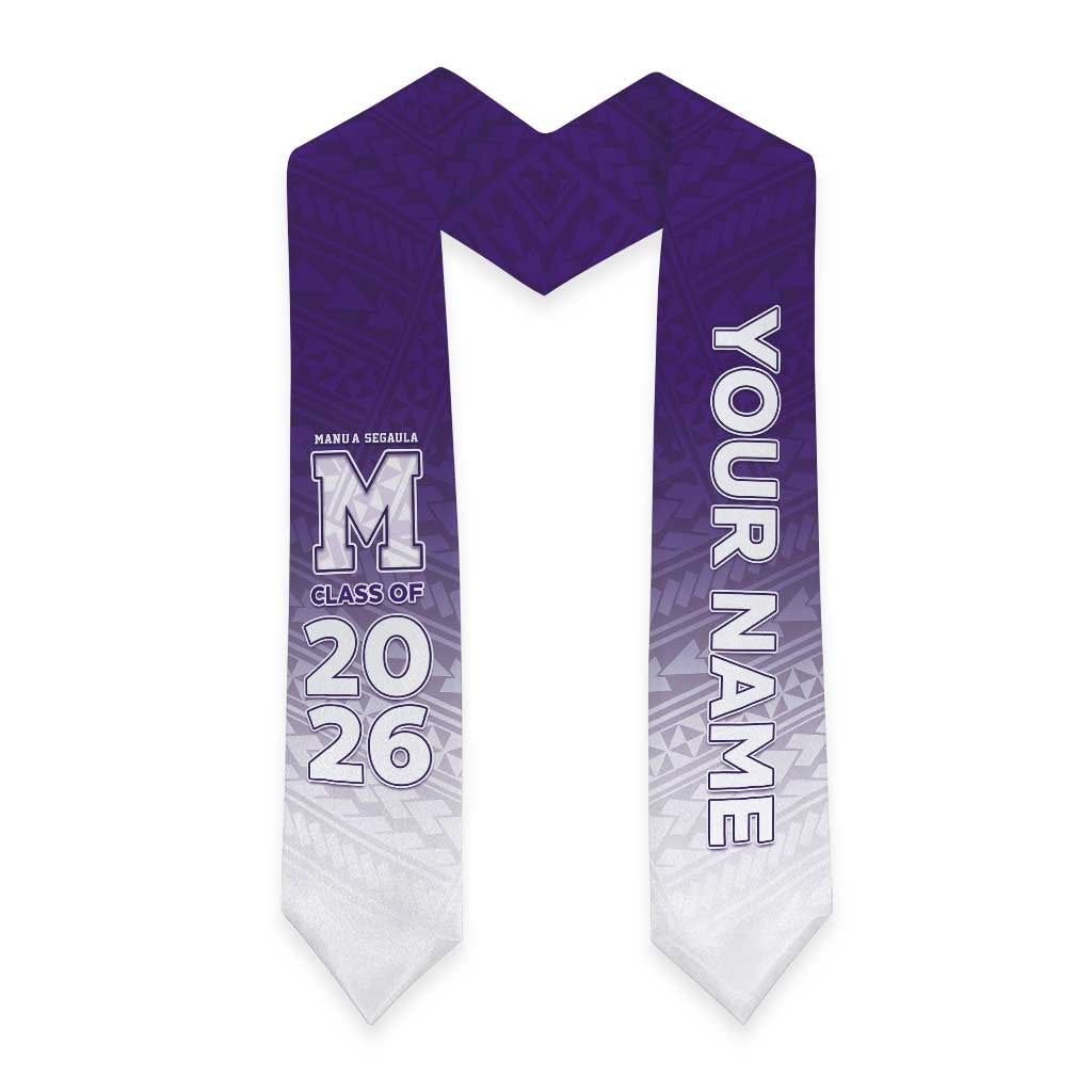 Custom American Samoa Graduation Stole Manua High School Polynesian Pattern