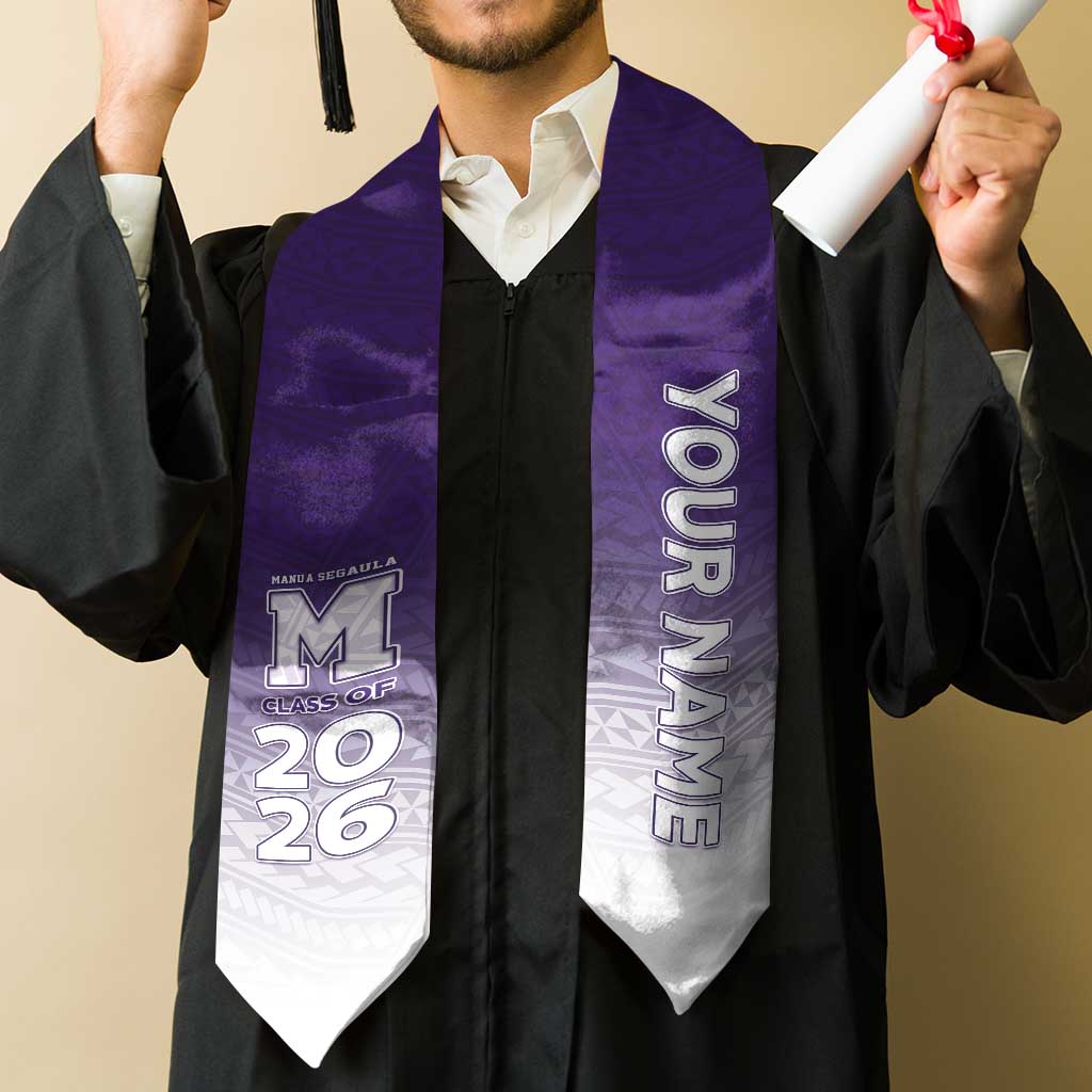 Custom American Samoa Graduation Stole Manua High School Polynesian Pattern