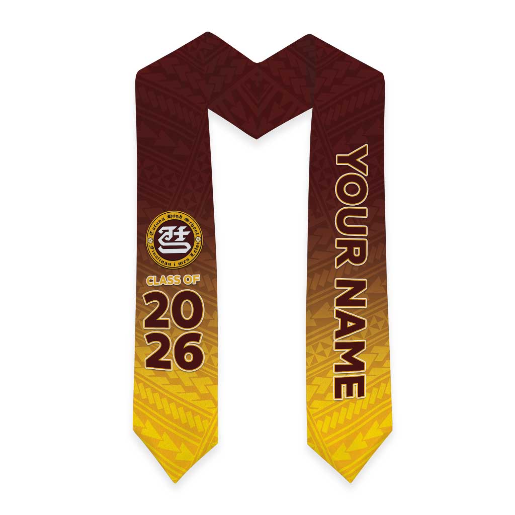 Custom American Samoa Graduation Stole Tafuna High School Polynesian Pattern