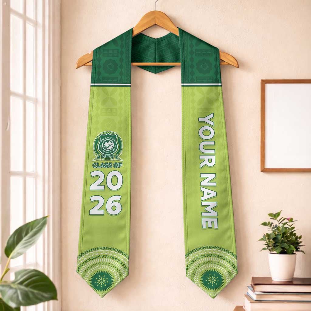 Custom Ballantine Memorial School Graduation Stole With Fijian Tapa Pattern