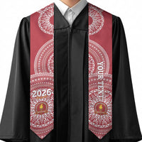 Custom Beulah College Tonga Graduation Stole Class Of Year Tongan Ngatu Pattern