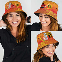 Custom Cricket PNG East Asia-Pacific Bucket Hat Papua New Guinea Rise to Power - Polynesian Pride
