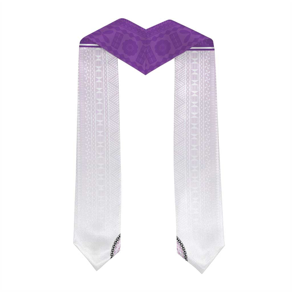 Custom Dudley School Graduation Stole With Fijian Tapa Pattern
