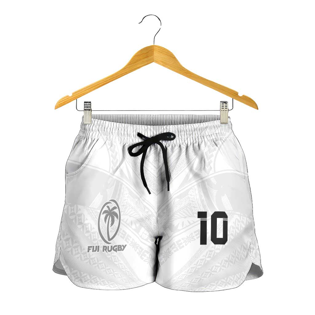 Custom Fiji Rugby Shorts for Women Tapa Tribal Motifs Sporty Style - Polynesian Pride