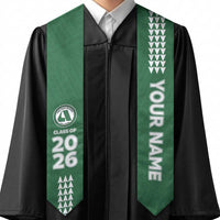 Custom Hawaii Aiea High School Graduation Stole Kakau Pattern