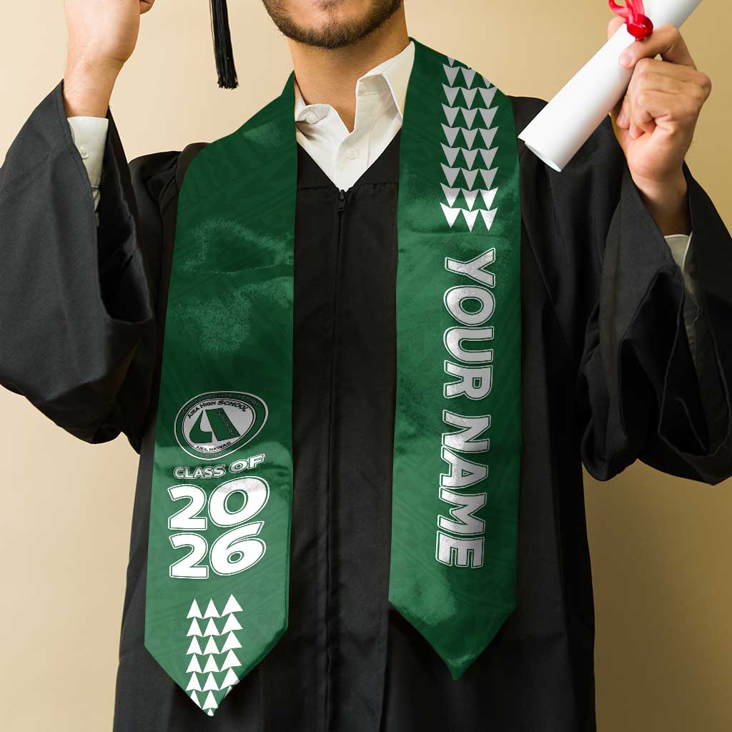 Custom Hawaii Aiea High School Graduation Stole Kakau Pattern