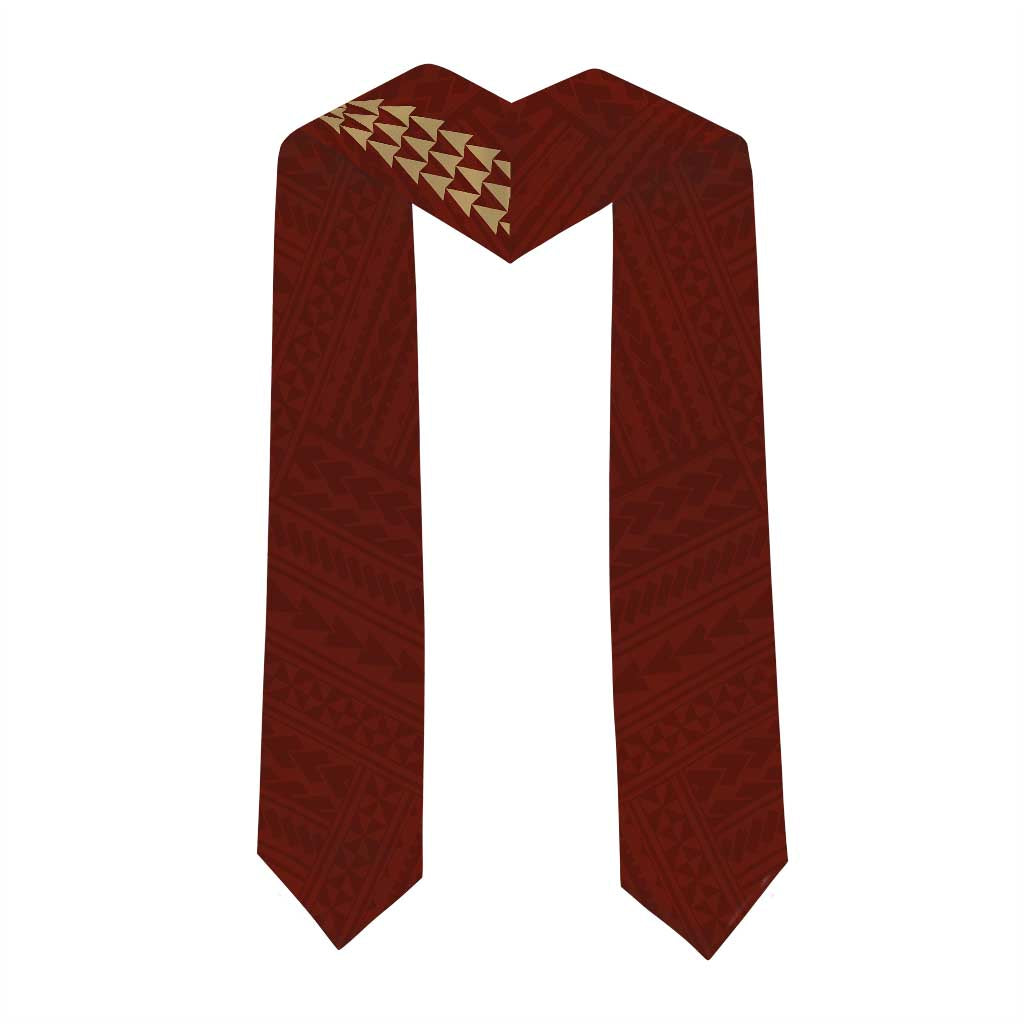 Custom Hawaii Castle High School Graduation Stole Kakau Pattern